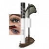 Mascara 2 en 1 à paillettes, noir, mat et diamant, brillant, imperméable, non agglomérant, extension et volume, cils longs, m