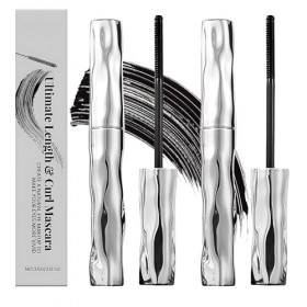 3 Pcs Mascara Métallique, Waterproof Mascara Brosse Métallique, Allonge et Courbe, Longue Durée Application Uniforme Sans Gru