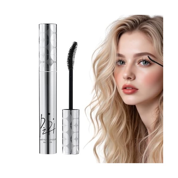 ARYIMYDP Mascara Noir Volume et Longueur, Brosse Courbée pour Cils Recourbés et Séparés, Résistant à lEau et aux Larmes, Ten