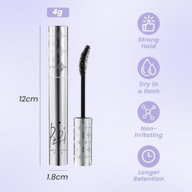 ARYIMYDP Mascara Noir Volume et Longueur, Brosse Courbée pour Cils Recourbés et Séparés, Résistant à lEau et aux Larmes, Ten