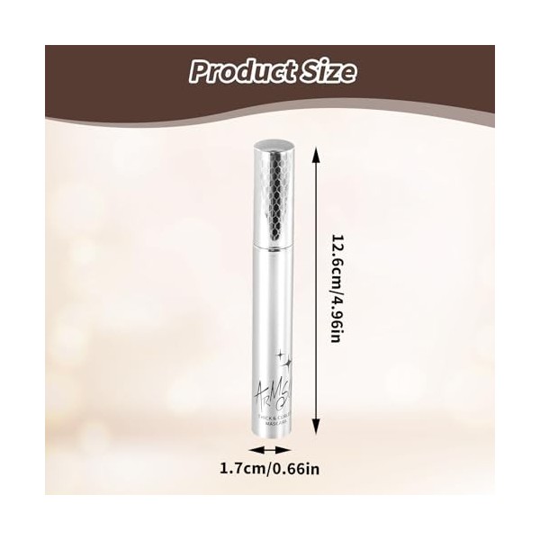 2 Pièces Mascaras Volume Noir, Mascara Waterproof Longue Tenue, Mascara Fibre de Soie Anti-Taches et Non Agglomérant, 3D Curl