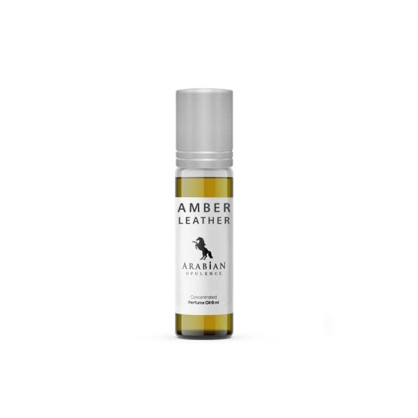 FR229 Huile de parfum unisexe en cuir ambré Flacon roll-on 6ml Opulence Arabienne Cuir/Animalique/Chaud/Épicé Chaud/Boisé/Amb