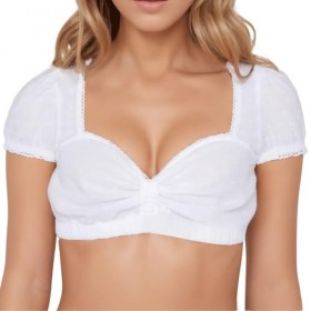 MUNSKT Chemisier Dirndl pour Femme, Chemisier Dirndl en Dentelle, Chemisier Dirndl XXL 