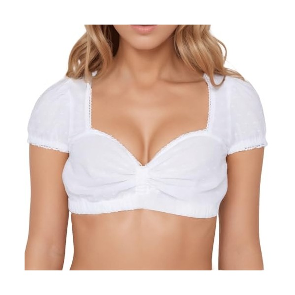 MUNSKT Chemisier Dirndl pour Femme, Chemisier Dirndl en Dentelle, Chemisier Dirndl XXL 