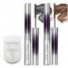 Lot de 2 mascaras Iron Eye - 3D Curling - Longue durée - 0,55 mm - Brosse métallique ultra fine - Livré avec une pince à cils
