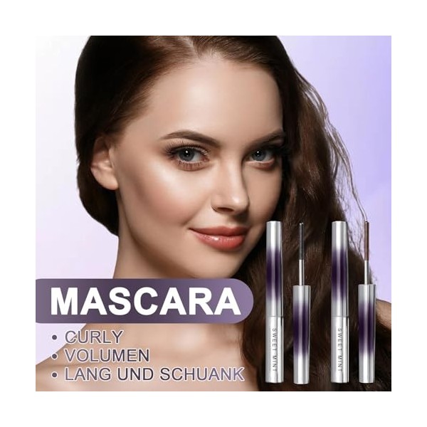 Lot de 2 mascaras Iron Eye - 3D Curling - Longue durée - 0,55 mm - Brosse métallique ultra fine - Livré avec une pince à cils