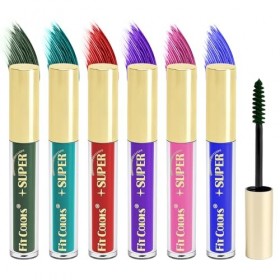 Ensembles de mascara coloré 6pièces cils volumineux séchage rapide mascara volumineux charmant longue durée pour les fêtes de