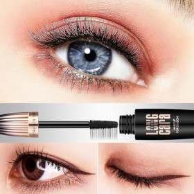 EHIOG Mascara Volume 4D Fibre de Soie – Allonge et Recourbe les Cils, Noir Intense, Tenue Longue Durée, Résistant à l’Eau, Ef