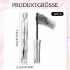 Ironeye Lot de 2 mascara avec brosse en métal pour cils naturels et volumineux, mascara imperméable pour un look longue durée