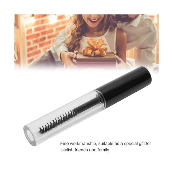 Tube de mascara 10 pièces, vide rechargeable Empty Mascara Tube avec tube de brosse à cils en caoutchouc pour bricolage cosmé