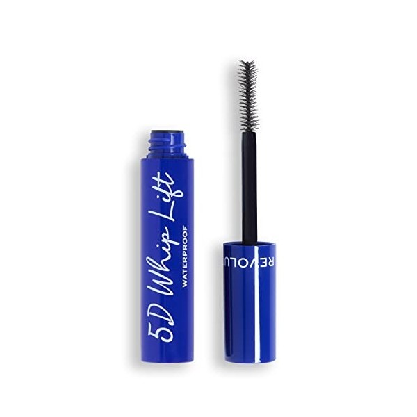 Makeup Revolution 5D Whip Lift Waterproof Mascara, massima tenuta, lunghezza e volume, lunga durata, resistente alle sbavatur