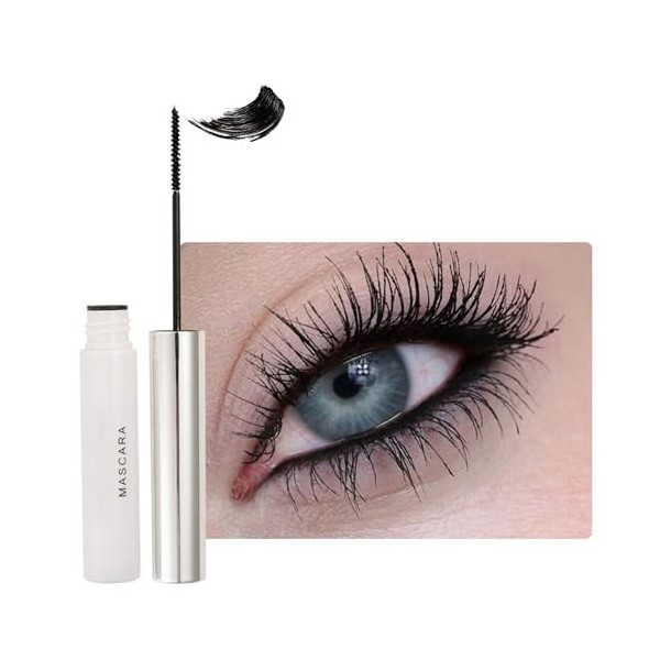 Mascara ultra fin résistant à leau 5D noir pour cils longs, noir profond pour volume & définition, mascara à cils résistant 