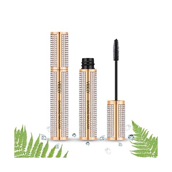 P-Beauty Cosmetic Accessories Mascara volume 4D résistant à leau | Diamond Mascara pour cils plus longs et plus volumineux |