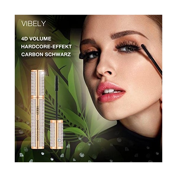 P-Beauty Cosmetic Accessories Mascara volume 4D résistant à leau | Diamond Mascara pour cils plus longs et plus volumineux |