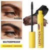 Qilnyeh Mascara Volume Intense et Longueur Illimitée, Mascara noir 4d Curling Lash Extension des cils, cosmétique longue, 10 ...