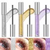 Bekoeen Fard à Paupières Mascara Liquide 3 Couleurs, Mascara Volumisant Allongant Diamants Étincelants, Cils Colorés Imperméa