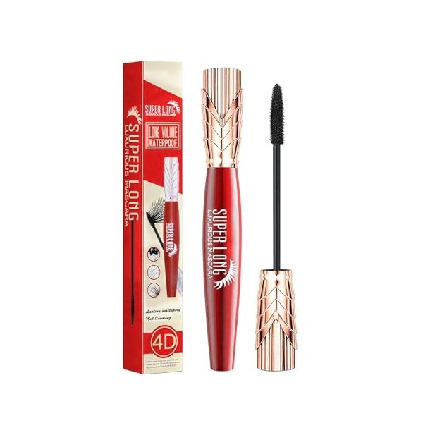 Mascara Waterproof Noir Avec Brosse en Silicone , L et Raides-Définition & Courbure, Volumemascara, Sans Effritement, Sans P