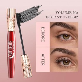 Mascara Waterproof Noir Avec Brosse en Silicone , L et Raides-Définition & Courbure, Volumemascara, Sans Effritement, Sans P