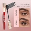 Mascara Waterproof Noir Avec Brosse en Silicone , L et Raides-Définition & Courbure, Volumemascara, Sans Effritement, Sans P