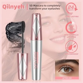 Mascara Volume Waterproof, Mascara volume et longueur, Cils Sensational, Couleur : Carbon Black, 9ml