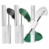 3 Pièces Mascara Ultra Fin Résistant À Leau Et Aux Frottements Mascara Coloré Fibres Semblables À De La Soie Pointe De Pince