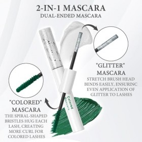 3 Pièces Mascara Ultra Fin Résistant À Leau Et Aux Frottements Mascara Coloré Fibres Semblables À De La Soie Pointe De Pince