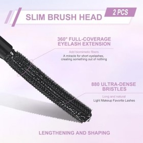 2 Pièces Mascara Brosse Metallique,Double Face Metal Mascara,Résistant À Leau,Cils 3d,Allongeant Et Nourrissant,Séchage Rapi