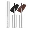 Prreal 2pcs Metal Mascara, Long Lasting Curling Iron Mascara Extra Slim Rod Mascaras, Non-Clumping Flake Proof Bristle-Less S