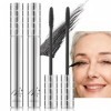 Mascaras Noir pour Femmes Plus âgées, 2 Pièces Mascara Waterproof Noir, Volume et Longueur, Convient aux Cils Clairsemés et V