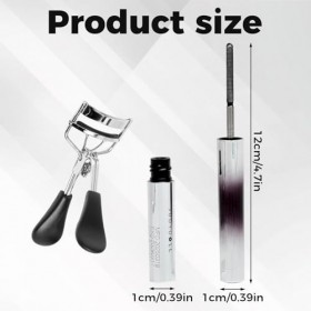 Mascara Waterproof Noir Mascara Brosse Metal Mascara Noir recourbe-cils 3D Iron Wand Volume Naturel, Lavable, Longue, épaisse