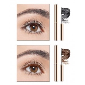 Erinde Lot de 2 Mascara Noir & Marron pour Femmes Mûres, Cilium Mascara Volume et Longueur, Brosse Fine pour Cils Délicats, W