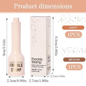 ChAusa Freckles pen Réaliste Avec des Points Doux pour un Look Ensoleillé Sans Effort, Stylo Taches de Rousseur Naturelles, T