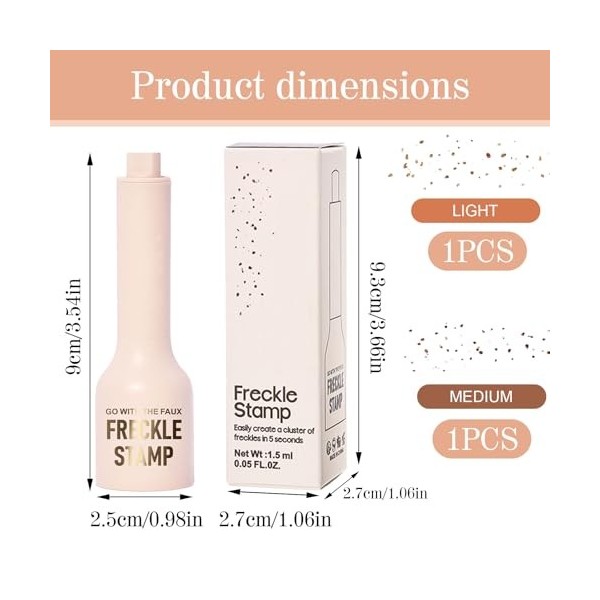 ChAusa Freckles pen Réaliste Avec des Points Doux pour un Look Ensoleillé Sans Effort, Stylo Taches de Rousseur Naturelles, T