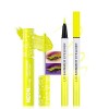 Violet Neon Mascara & Eyeliner Set, Coloré Mascara Volume Effet Faux Cils, Glitter Liquid Eye Liner, Longue Tenue Waterproof,