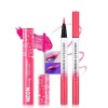 Violet Neon Mascara & Eyeliner Set, Coloré Mascara Volume Effet Faux Cils, Glitter Liquid Eye Liner, Longue Tenue Waterproof,