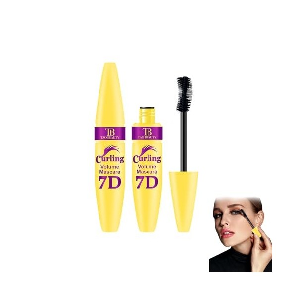 ZWWOGE Mascara Noir Waterproof, Naturellement Noir pour des Cils Extra Longs, 2025 Nouveau, Hypoallergénique, Ajoute du Volum