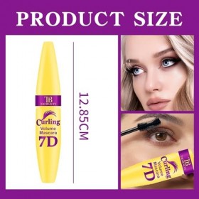 ZWWOGE Mascara Noir Waterproof, Naturellement Noir pour des Cils Extra Longs, 2025 Nouveau, Hypoallergénique, Ajoute du Volum