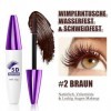 Mascara 5D pour volume et définition - Marron - Pour cils extrêmement longs - Imperméable et résistant aux taches - Pour cils