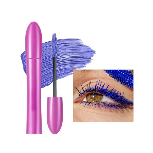 GL-Turelifes Mascara coloré Mascara coloré Charmant, brosse épaisse, boucle, mascara durable avec des cilpes épaisses et long