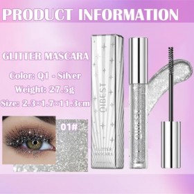 Sugeru Mascara Pailleté,Mascara Couleur,Paillettes de Diamant Mascaras,Mascaras Waterproof Longue Tenue et Anti Taches,Créer ...