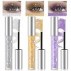 Mascara à paillettes, mascara imperméable, fard à paupières, mascara transparent, cils diamant pailletés en argent/or/violet,