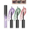 Mascara Glitter-3 couleurs Argent Blanc Or Métallique Mascara à paillettes, Diamant Glitter Longue Tenue Volumisateur Extensi