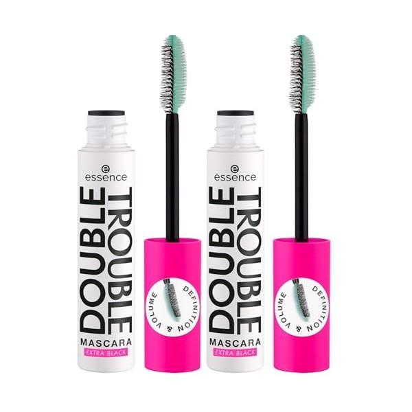Essence - Mascara Double Trouble - Extra Black Lot de 2 