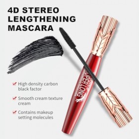 ARYIMYDP Mascara Volume Effet Extension, Formule Résistante à lEau & Transpiration, Technologie Anti-Agglomérant 24h, Pour M
