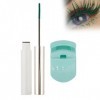 Set Colourful Mascara+Eyelash Curler,Waterproof Curling Mascara,Crée des Cils Pleins et Volumineux,Résiste aux Bavures et ne 
