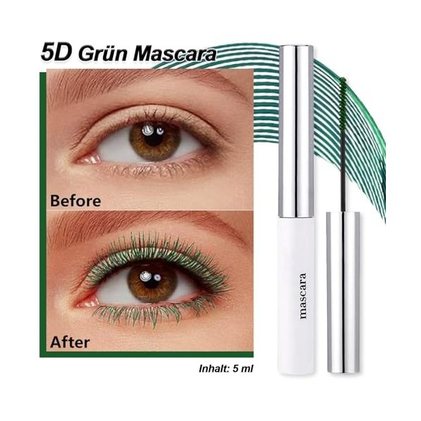 Mascara ultra fin, imperméable et résistant aux taches, 5D, pour cils longs et volumineux, non agglomérant, en fibre de soie,