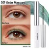 Mascara ultra fin, imperméable et résistant aux taches, 5D, pour cils longs et volumineux, non agglomérant, en fibre de soie,