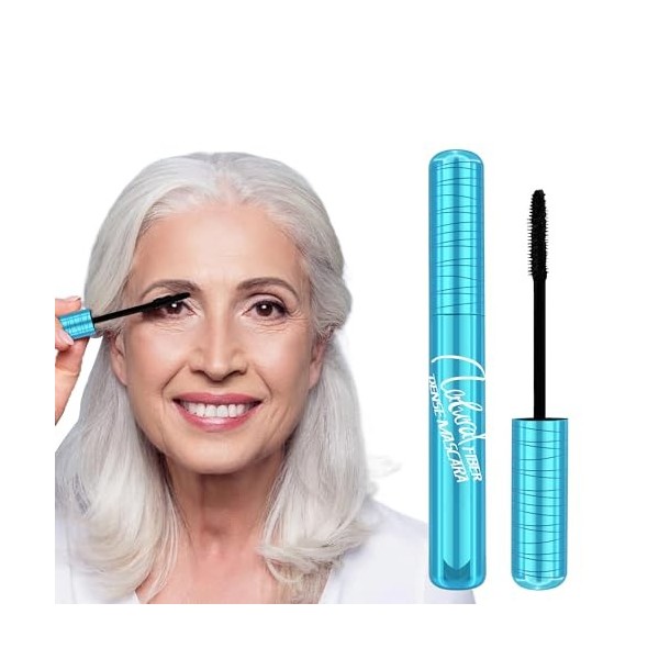 Mascara pour les femmes âgées de plus de 60 ans dont les cils sont clairsemés, Mascara Noir Volume Effet Faux Cils et Longueu