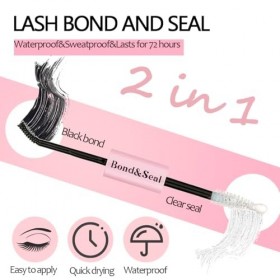 Qiveaory Cils Individues Lash Bond et Seal Kit 4 Pièces Mascara Bricolage avec Colle de Cluster de Imperméable à leau 72 Heu
