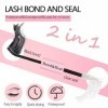 Qiveaory Cils Individues Lash Bond et Seal Kit 4 Pièces Mascara Bricolage avec Colle de Cluster de Imperméable à leau 72 Heu